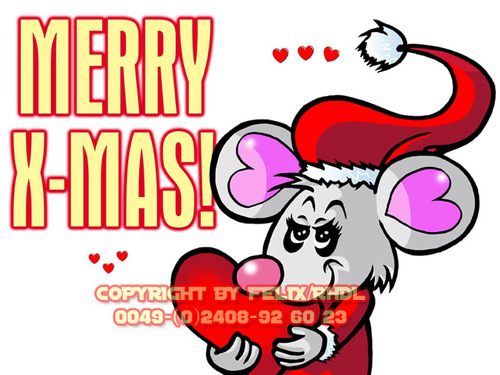 Cartoon: FeliX Wishes A Merry X-Mas! (medium) by FeliXfromAC tagged felix,alias,reinhard,horst,design,line,merry,xmas,christmas,frohes,fest,frohe,weihnachten,illustration,illustrator,maus,aachen,nrw,germany,liebe,love,grüsse,greetings,tier,animal,weihnachtskarte