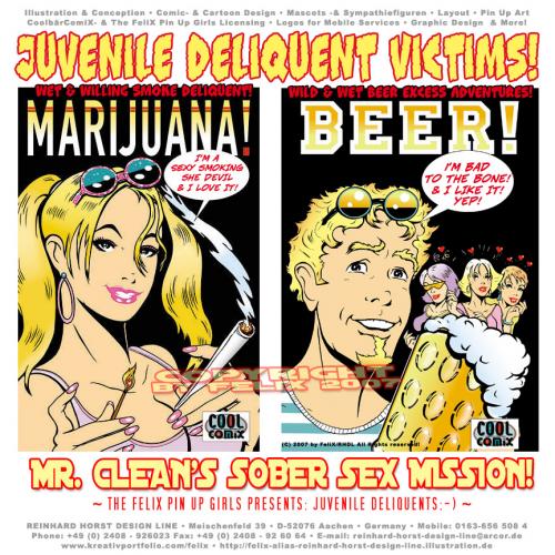Cartoon: Mr. Cleans Sober Sex Mission 02 (medium) by FeliXfromAC tagged frau,woman,drug,sexy,beer,bier,beziehung,bad,marijuhana,marjuana,smoke,rauchen,vodka,böse,tequila,kiffen,saufen,smoking,stockart,