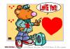 Cartoon: Bobbo der Bär - Love You! (small) by FeliXfromAC tagged bobbo,the,bear,bär,tiere,animals,niedlich,whimsical,hadyogo,wallpaper,felix,alias,reinhard,horst,ecard,glück,greetings,glückwünsche,love,liebe,poster,mascot,comic,illustration,aachen,design
