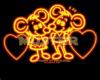 Cartoon: Neon Cartoon (small) by FeliXfromAC tagged charakter,model,sheet,felix,alias,reinhard,horst,aachen,mouse,maus,mascot,sympathiefigur,herz,heart,flower,blumen,neon,comic,cartoon,illustration,stockart,