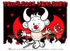Cartoon: The devil Without Ms. Jones! (small) by FeliXfromAC tagged illustration,cartoon,comic,red,rot,entwurf,layout,line,design,hot,hell,heiß,hölle,sympathiefigur,mascot,teufel,devil,aachen,horst,reinhard,alias,felix,sheet,model,charakter