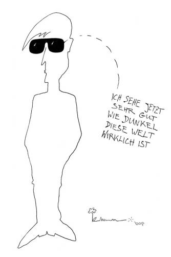 Cartoon: DURCHBLICK (medium) by Bop Tag tagged schwarz,sehen,durchblick,pessimist,