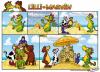 Cartoon: Lilli and Marvin - sandcastle (small) by salinos tagged lilli,marvin,bear,bär,drache,dragon,beach,strand,salinos,salinoscartoon