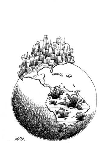 Cartoon: North-South (medium) by AGRA tagged third,south,north,world,explotation