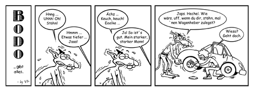 Cartoon: BODO gibt alles (medium) by volkertoons tagged volkertoons,cartoon,comic,strip,bodo,ratte,rat,beziehung,liebe,love,relationship