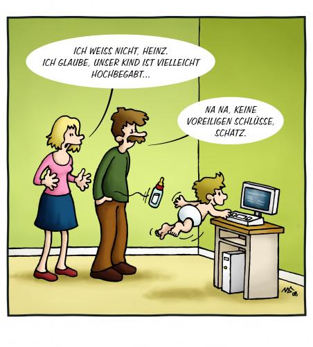 Cartoon: Hochbegabt (medium) by volkertoons tagged cartoon,volkertoons,humor,ertern,kin,parents,child,baby,pc,computer,levitation,telekinese,hochbegabung,familie,mutter,vater,eltern,nachwuchs,kind,kinder,sohn,wunder,wunderkind,pc,computer,rechner,technik,technologie,begabung,wissen,bildung,hochbegabt,telekinese,levitation,hochbegabung,intelligenz,gehirn