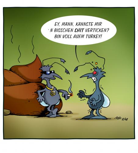 Cartoon: Shit (medium) by volkertoons tagged cartoons,volkertoons,humor,flies,fliegen,tiere,animals,drugs,drogen,shit,scheiße,kacke,fliegen,tiere,insekten,drogen,sucht,drogensucht,abhängigkeit,drogenabhängigkeit,scheiße,fäkalien,stuhl,hundehaufen,hundescheiße,kacke,dealer,kunde,ticker,verticken,shit,slang,umgangssprache,haschisch,heroin,kokain,marihuana,handel,verkauf,verkaufen,drogenmarkt,drogenhandel,organisiertes verbrechen,organisiertes,verbrechen