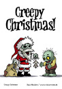 Cartoon: Creepy Christmas (small) by volkertoons tagged volkertoons,grußkarte,karte,postkarte,greeting,card,holidays,weihnachten,halloween,monster,untot,undead,tot,dead,zombies,xmas,christmas,humor,lustig,fun,funny