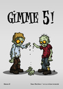 Cartoon: Gimme 5! (small) by volkertoons tagged volkertoons cartoon zombies untote undead humor lustig spaß fun funny grußkarte postkarte karte greeting card