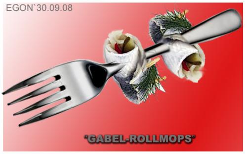 Cartoon: Gabelrollmops (medium) by cartoonist_egon tagged fun,humor,natur,fishfood