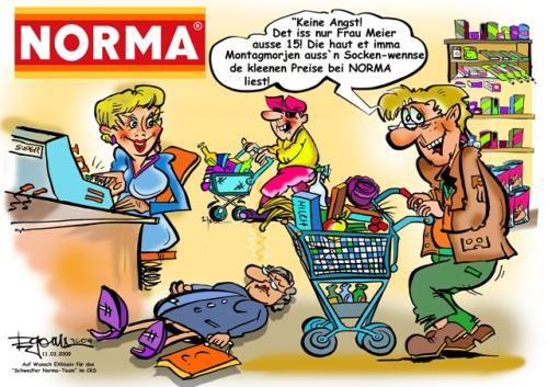 Cartoon: Norma (medium) by cartoonist_egon tagged norma,discounter