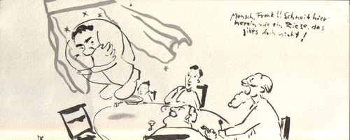 Cartoon: Frank (medium) by lejeanbaba tagged schneeflocke,snowflake,dinner,familie,besuch