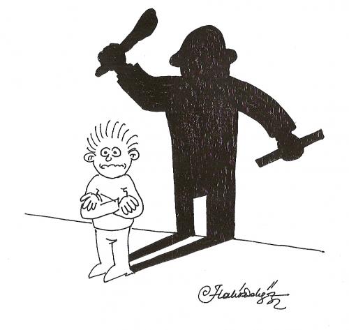 Cartoon: child violence (medium) by halisdokgoz tagged child,violence
