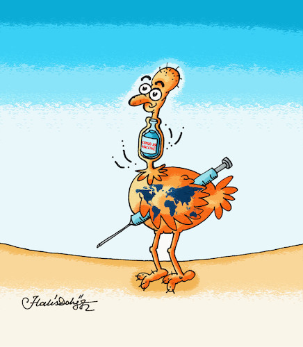 Cartoon: Vaccine for all (medium) by halisdokgoz tagged vaccine,for,all,dokgoz