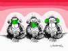 Cartoon: 3 Monkeys (small) by halisdokgoz tagged monkeys