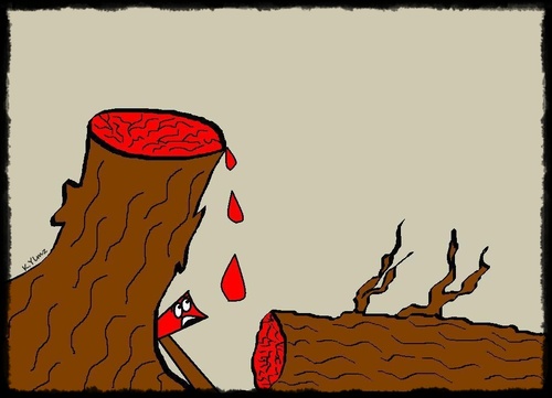 Cartoon: tree (medium) by KenanYilmaz tagged tree