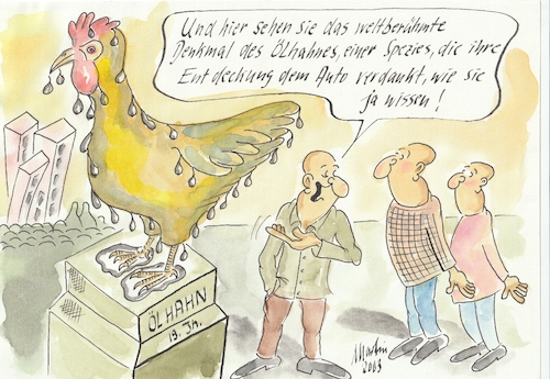 Cartoon: Ölhahn (medium) by quadenulle tagged corona,weihnachten,spass