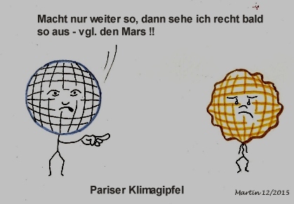 Cartoon: Pariser Klimagipfel (medium) by quadenulle tagged vernichtung,mars,erde,gipfel,paris,klima