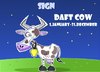 Cartoon: Daft cow (small) by Tricomix tagged stupid,cow,zodiac,sign,sky,all,year