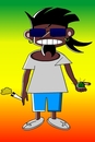 Cartoon: Shit happens! (small) by Tricomix tagged jamaica,richiy,jones,shit,mangold,leben,unterm,telespargel,drugs,smoke