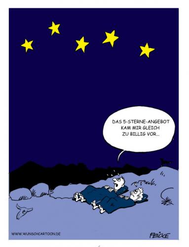 Cartoon: 5 Sterne Unterkunft (medium) by Wunschcartoon tagged urlaub,camping,luxus,sterne