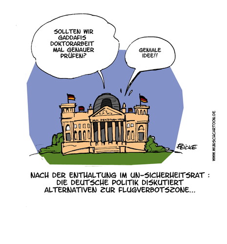 Cartoon: Flugverbotszone (medium) by Wunschcartoon tagged lybien,un,sicherherheitsrat,bundestag,doktor,doktorarbeit,guttenberg