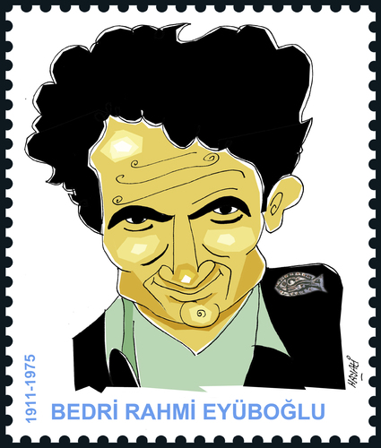 Cartoon: Bedri Rahmi Eyüboglu (medium) by Hayati tagged bedri,rahmi,eyueboglu,dichter,maler,lehrer,artist,akademie,tuerkei,hayati,boyacioglu,berlin,bedri,rahmi,eyueboglu,dichter,maler,lehrer,artist,akademie,tuerkei,hayati,boyacioglu,berlin