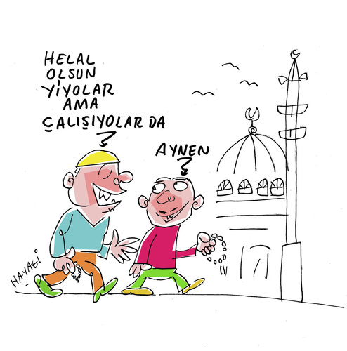 Cartoon: Korrupt aber fleißig (medium) by Hayati tagged korrupt,korruptionsvorwürfe,regierung,akp,erdogan,ankara,minister,bakanliklar,rusvet,hayati,boyacioglu,berlin,korrupt,korruptionsvorwürfe,regierung,akp,erdogan,ankara,minister,bakanliklar,rusvet,hayati,boyacioglu,berlin