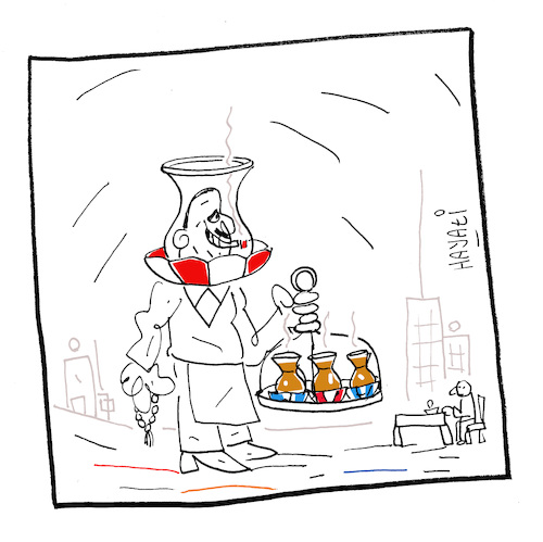 Cartoon: Tee (medium) by Hayati tagged cayci,innovation,tea,tee,cay,caydanlik,cartoon,hayati,boyacioglu,berlin,cayci,innovation,tea,tee,cay,caydanlik,cartoon,hayati,boyacioglu,berlin
