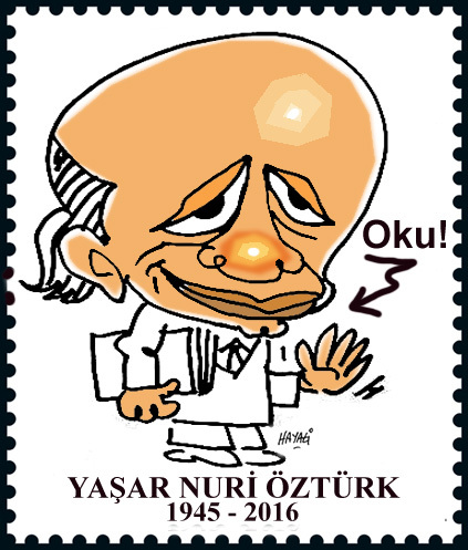 Cartoon: Yasar Nuri Öztürk 1945-2016 (medium) by Hayati tagged yasar,nuri,oezturk,istanbul,theologe,ilahiyatci