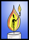 Cartoon: Der Brandanschlag von Sivas (small) by Hayati tagged brandanschlag,sivas,massaker,hayati,boyacioglu