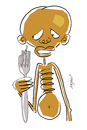 Cartoon: Katabungas Fork (small) by Hayati tagged katabunga,afrika,somalia,armut,fork,catal,gabel,essen,pech,hayati,boyacioglu