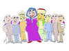 Cartoon: vielmännerei (small) by Hayati tagged poligami,bigami,polyandrie,vielweiberei,feminismus,feminizm,firsat,esitli