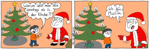 Cartoon: Weihnachtsmann Version 4 (medium) by weltalf tagged weihnachten,weihnacht,weihnachtsmann,weihnachtsbaum,kirche,sonntag,muslim,islam