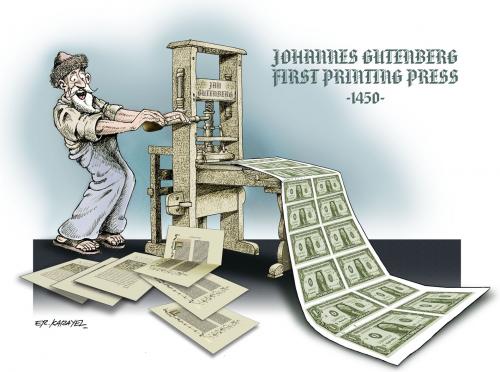 Cartoon: GUTENBERG (medium) by donquichotte tagged gutenberg