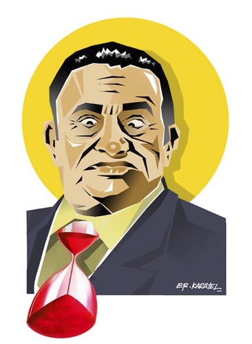 Cartoon: HOSNI MUBARAK-II (medium) by donquichotte tagged egypt,of,president