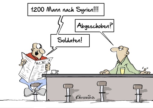 Cartoon: 1200 Mann (medium) by Marcus Gottfried tagged syrien,bundeswehr,nato,eingreiftruppe,armee,verteidigung,afrika,mali,afghanistan,auslandseinsatz,tornado,aufklärung,bündnisfall,is,isis,frankreich,hilfe,freunde,marcus,gottfried,cartoon,karikatur,syrien,bundeswehr,nato,eingreiftruppe,armee,verteidigung,afrika,mali,afghanistan,auslandseinsatz,tornado,aufklärung,bündnisfall,is,isis,frankreich,hilfe,freunde,marcus,gottfried,cartoon,karikatur