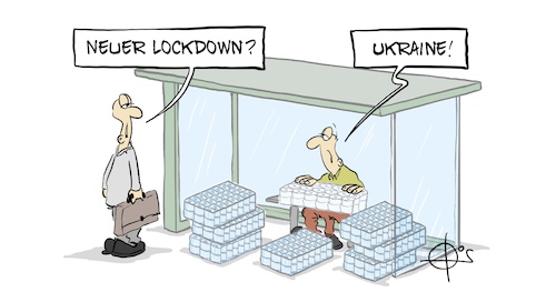 Cartoon: 20220315-NeuerLockdown (medium) by Marcus Gottfried tagged lockdown,hamstern,toilettenpapier,sammeln,panik,vorrat,ukraine,russland,krieg,lockdown,hamstern,toilettenpapier,sammeln,panik,vorrat,ukraine,russland,krieg