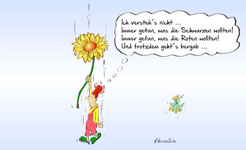 Cartoon: Abwärts in Grün (medium) by Marcus Gottfried tagged bündnis,90,die,grünen,umfragewerte,umfrage,prozent,beliebt,absturz,sinken,sinkflug,cdu,csu,spd,gedient,liebesentzug,trauer,regierung,opposition,mitmachen,freunde,marcus,gottfried,cartoon,karikatur,bündnis,90,die,grünen,umfragewerte,umfrage,prozent,beliebt,absturz,sinken,sinkflug,cdu,csu,spd,gedient,liebesentzug,trauer,regierung,opposition,mitmachen,freunde,marcus,gottfried,cartoon,karikatur