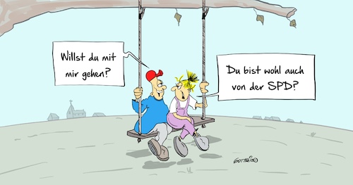 Cartoon: Befragung (medium) by Marcus Gottfried tagged spd,mitglieder,mitgliederbefragung,koalition,groko,marcus,gottfried,cartoon,karikatur,spd,mitglieder,mitgliederbefragung,koalition,groko,marcus,gottfried,cartoon,karikatur