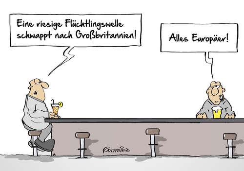 Cartoon: britische Flüchtlingswelle (medium) by Marcus Gottfried tagged flüchtling,flüchtlingswelle,referendum,großbritannien,brexit,england,austritt,eu,europa,europäische,union,flucht,wohlstand,freude,marcus,gottfried,cartoon,karikatur,flüchtling,flüchtlingswelle,referendum,großbritannien,brexit,england,austritt,eu,europa,europäische,union,flucht,wohlstand,freude,marcus,gottfried,cartoon,karikatur