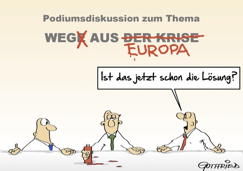 Cartoon: die Lösung (medium) by Marcus Gottfried tagged lösung,diskussion,europa,podiumsdiskussion,farbe,ändern,sprühen,graffiti,weg,krise,bewältigung,eu,griechenland,england,unionfortschritt,marcus,gottfried,cartoon,karikatur,lösung,diskussion,europa,podiumsdiskussion,farbe,ändern,sprühen,graffiti,weg,krise,bewältigung,eu,griechenland,england,unionfortschritt,marcus,gottfried,cartoon,karikatur