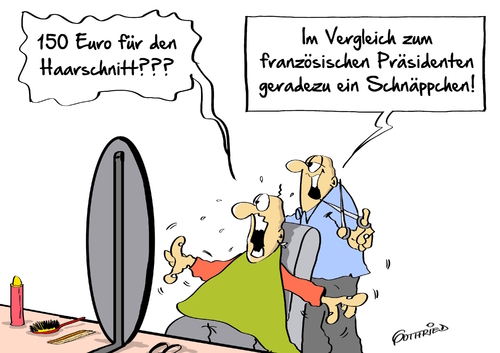 Cartoon: Ein Schnäppchen (medium) by Marcus Gottfried tagged friseur,hollande,minister,präsident,frankreich,frisur,schnitt,haarschnitt,glatze,kosten,preis,überteuert,teuer,chic,schnäppchen,angebot,sparen,ausgeben,luxus,coiffeur,freude,marcus,gottfried,cartoon,karikatur,friseur,hollande,minister,präsident,frankreich,frisur,schnitt,haarschnitt,glatze,kosten,preis,überteuert,teuer,chic,schnäppchen,angebot,sparen,ausgeben,luxus,coiffeur,freude,marcus,gottfried,cartoon,karikatur