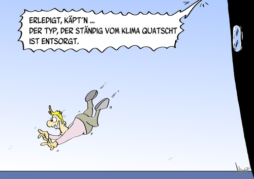 Cartoon: Entsorgt (medium) by Marcus Gottfried tagged klima,klimavereinbarung,klimakonferenz,warschau,vertrag,europa,usa,asien,china,marcus,gottfried,cartoon,karikatur,unterschrift,fünf,vor,zwölf,umwelt,greenpeace,schiff,boot,passagier,raus,rausschmiss,kapitän,leitung,entsorgung,entsorgt,umweltverschmutzung,schmutz,klima,klimavereinbarung,klimakonferenz,warschau,vertrag,europa,usa,asien,china,marcus,gottfried,cartoon,karikatur,unterschrift,fünf,vor,zwölf,umwelt,greenpeace,schiff,boot,passagier,raus,rausschmiss,kapitän,leitung,entsorgung,entsorgt,umweltverschmutzung