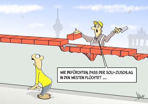 Cartoon: Flucht (medium) by Marcus Gottfried tagged brd,ddr,flucht,bau,mauerbau,mauer,ost,west,solidaritätszuschlag,soli,unterstützung,berlin,teilung,trennung,geld,aufbau,reparatur,mauer,mauerbau,bau,flucht,ddr,brd,ost,solidaritätszuschlag,west,soli,unterstützung,berlin,teilung,trennung,geld,aufbau,reparatur