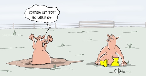 Cartoon: G4 (medium) by Marcus Gottfried tagged g4eah1n1,g4,schweinegrippe,influenza,pandemie,influenzavirus,g4eah1n1,g4,schweinegrippe,influenza,pandemie,influenzavirus