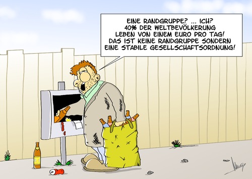 Cartoon: Gesellschaftsordnung (medium) by Marcus Gottfried tagged gesellschaftsordnung,gesellschaft,bevölkerung,armut,reichtum,geld,arm,sammeln,flaschen,leegut,rente,lebensabend,euro,währung,stabil,stabilität,schere,unterschicht,prekariat,gesellschaftsordnung,gesellschaft,bevölkerung,armut,reichtum,geld,arm,sammeln,flaschen,leergut,rente,lebensabend,euro,währung,stabil,stabilität,schere,unterschicht,prekariat