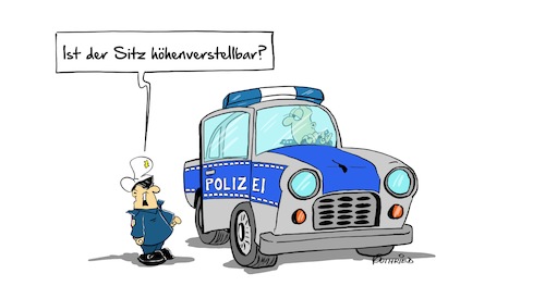 Cartoon: Höhenverstellbar (medium) by Marcus Gottfried tagged polizei,einstellungstest,größe,groß,klein,urteil,gericht,auto,einstieg,leiter,mann,polizist,freund,marcus,gottfried,cartoon,karikatur,polizei,einstellungstest,größe,groß,klein,urteil,gericht,auto,einstieg,leiter,mann,polizist,freund,marcus,gottfried,cartoon,karikatur