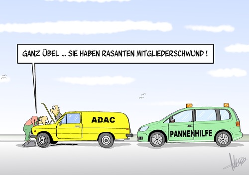 Cartoon: kapitaler Schaden (medium) by Marcus Gottfried tagged adac,pannenhilfe,vertrauen,panne,auto,autobahn,hilfe,autoclub,mitglieder,mitgliederschwund,motorschaden,weiterkommen,übel,rasant,schwund,marcus,gottfried,cartoon,karikatur,oel,oelverlust,adac,pannenhilfe,vertrauen,panne,auto,autobahn,hilfe,autoclub,mitglieder,mitgliederschwund,motorschaden,weiterkommen,übel,rasant,schwund,marcus,gottfried,cartoon,karikatur,oel,oelverlust