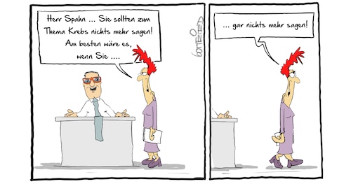 Cartoon: Spahn 3 (medium) by Marcus Gottfried tagged jens,spahn,gesundheitsministerium,krebs,vorsorge,twitter,jens,spahn,gesundheitsministerium,krebs,vorsorge,twitter